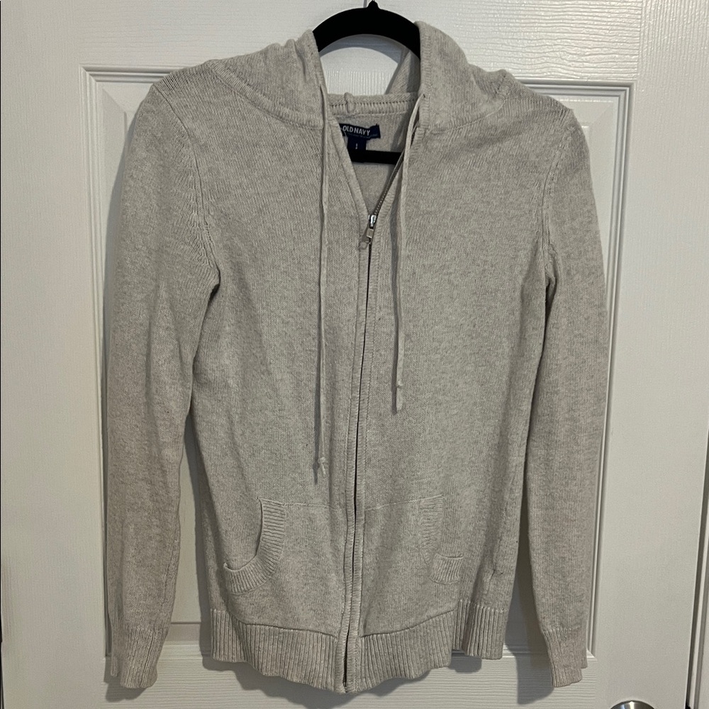 Old Navy light grey zip up cardigan size small